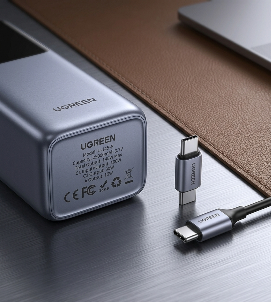 UGREEN 145W Smart Power Bank: La Estación de Energía Definitiva para tu Ecosistema Tech.