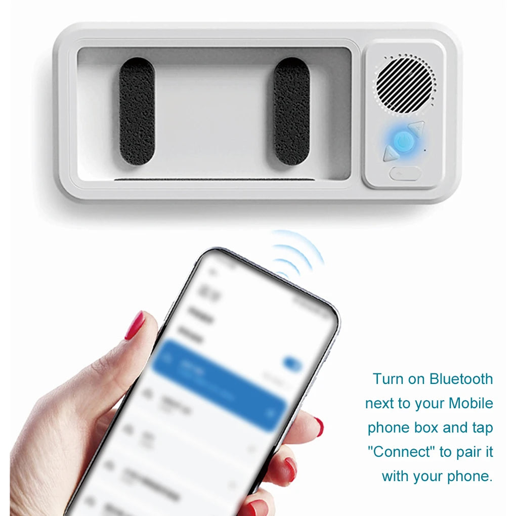 Waterproof Shower Phone Case with Bluetooth Speaker, Touchscreen Stand for Watching Videos in the Bathroom, Waterproof Audio Storage Box