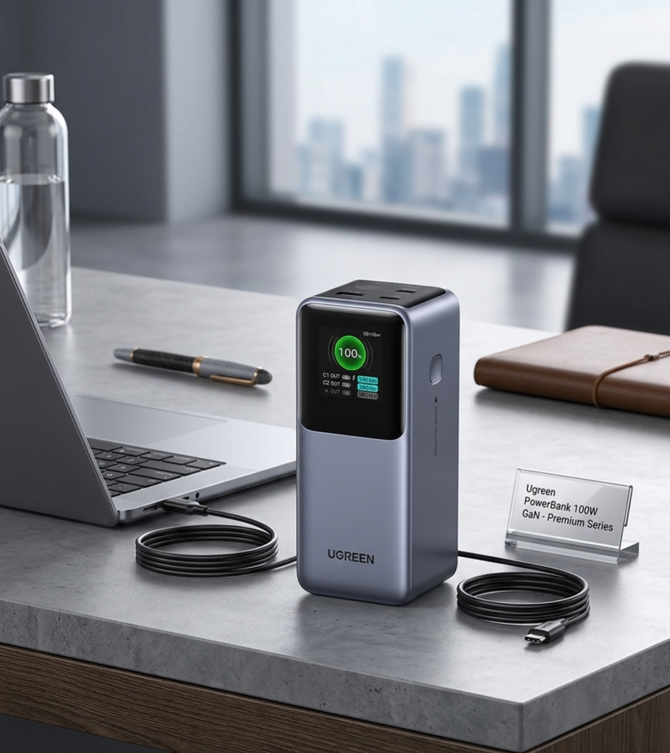 UGREEN 145W Smart Power Bank: La Estación de Energía Definitiva para tu Ecosistema Tech.