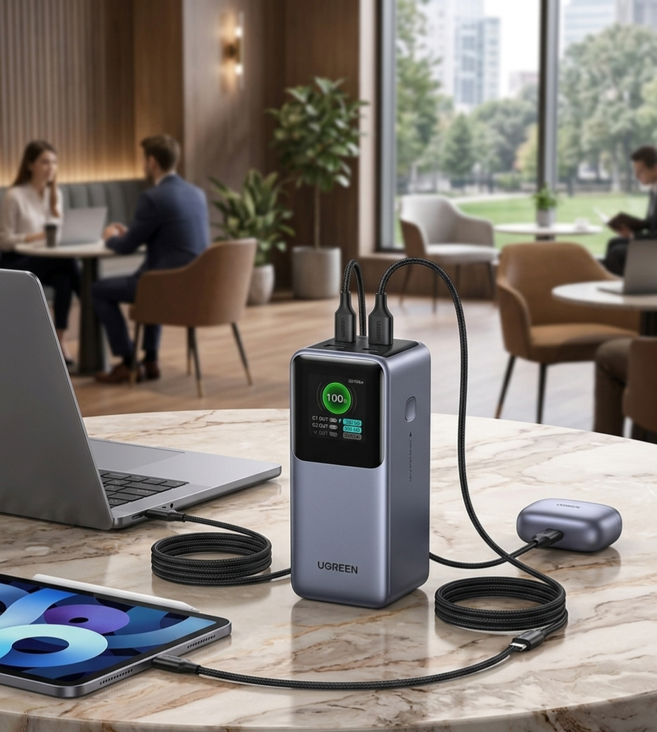 UGREEN 145W Smart Power Bank: La Estación de Energía Definitiva para tu Ecosistema Tech.